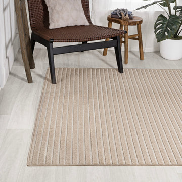 Aarhus Minimalist Scandi Striped Area Rug